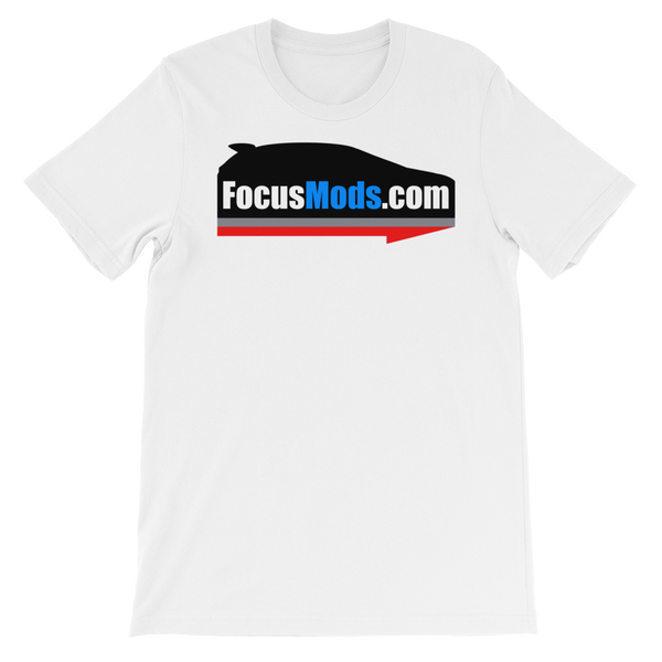 FocusMods.com™ Unisex Short Sleeve T-Shirt (White & Blue Available)