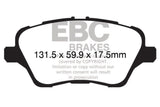 EBC 13+ Ford Fiesta 1.6 Turbo ST Redstuff Front Brake Pads