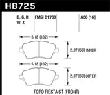 Hawk 14-16 Ford Fiesta ST HP+ Street Front Brake Pads