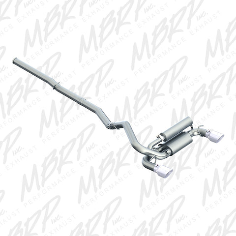 2016 - 2017 Ford Focus RS MBRP 3" Cat Back Exhaust, Dual Outlet, Aluminized
